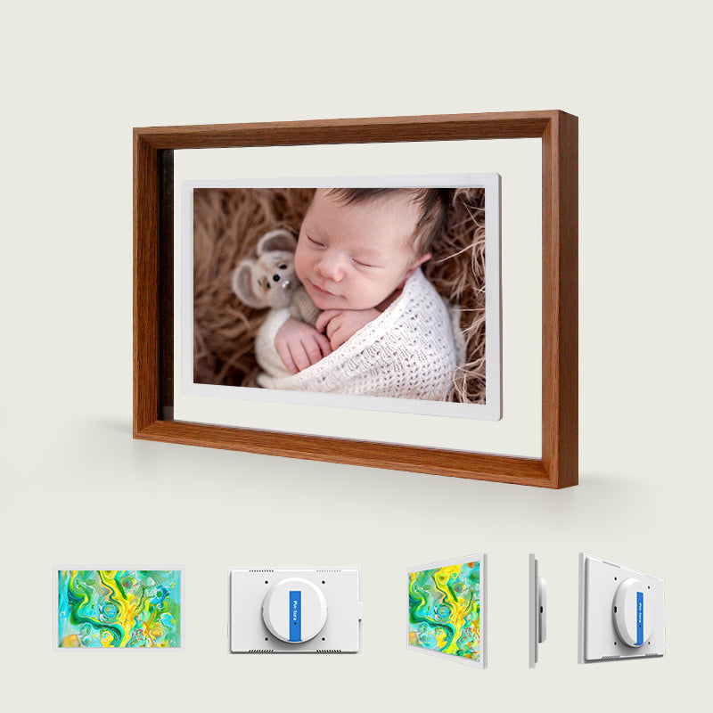 Pinpin 2.0 Wood Digital Frame – Natural Finish in Walnut