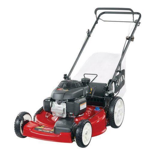 gas mower, 22-inch 170cc OHV engine high-wheel RWD 3-in-1 with height adjustment, oil included