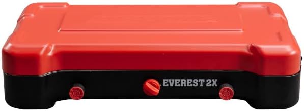 Mountain Series Everest 2X - High Output Two-Burner Camp Stove - Lid Doubles as Windscreen - Portable Cooking Stove - For Outdoor Cooking - 20,000 BTU Burners - 215 Sq In Cooking Area